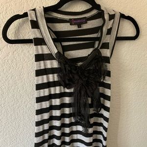 Bow striped shirt